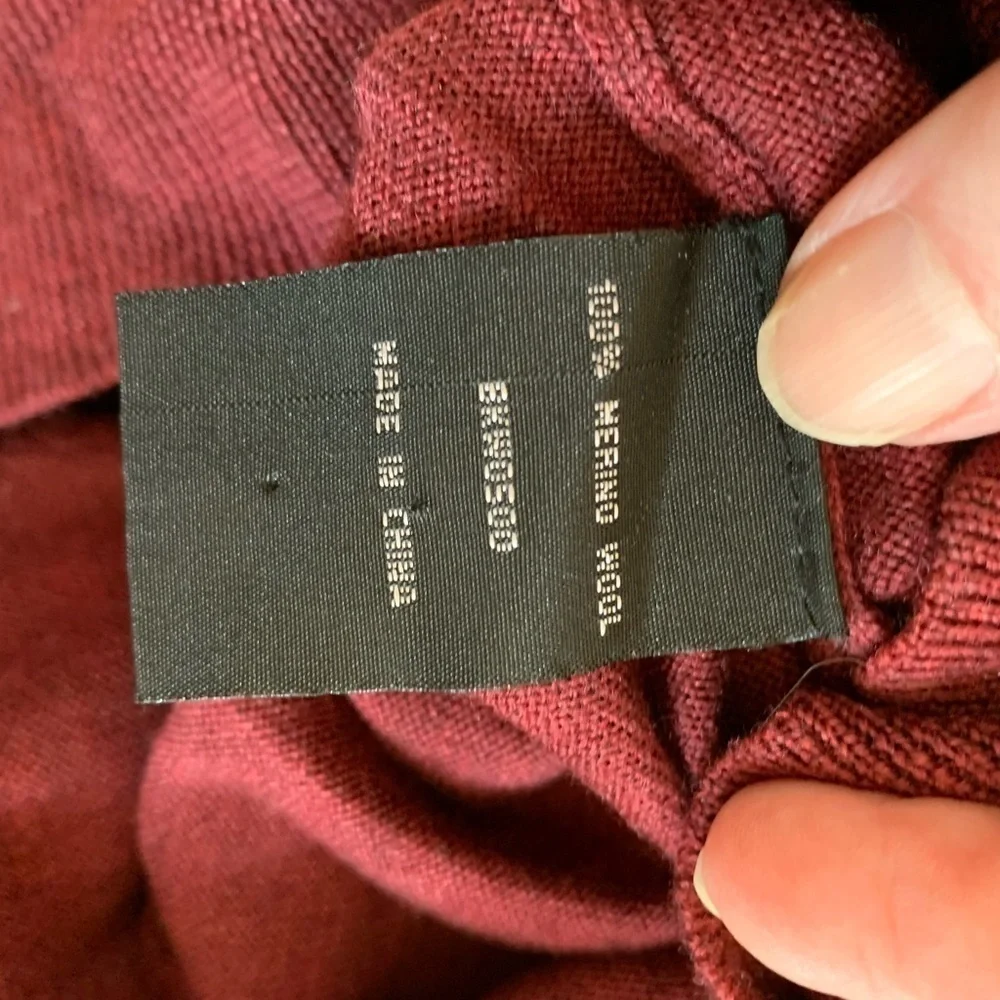 BARKERS New Zealand 💯 merino wool burgundy sweater #eclectic grandpa mens MED